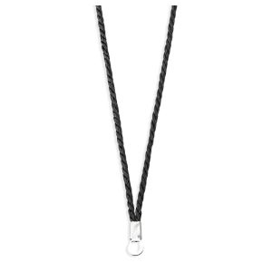 CORD WITH SILVER TIP - Black