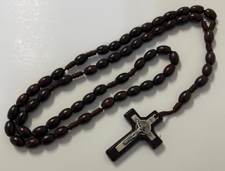 SAINT BENEDICT ROSARY With Wood Beads - Image 2