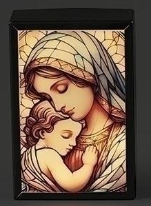 MADONNA WITH CHILD Stained Glass Plaque #47766