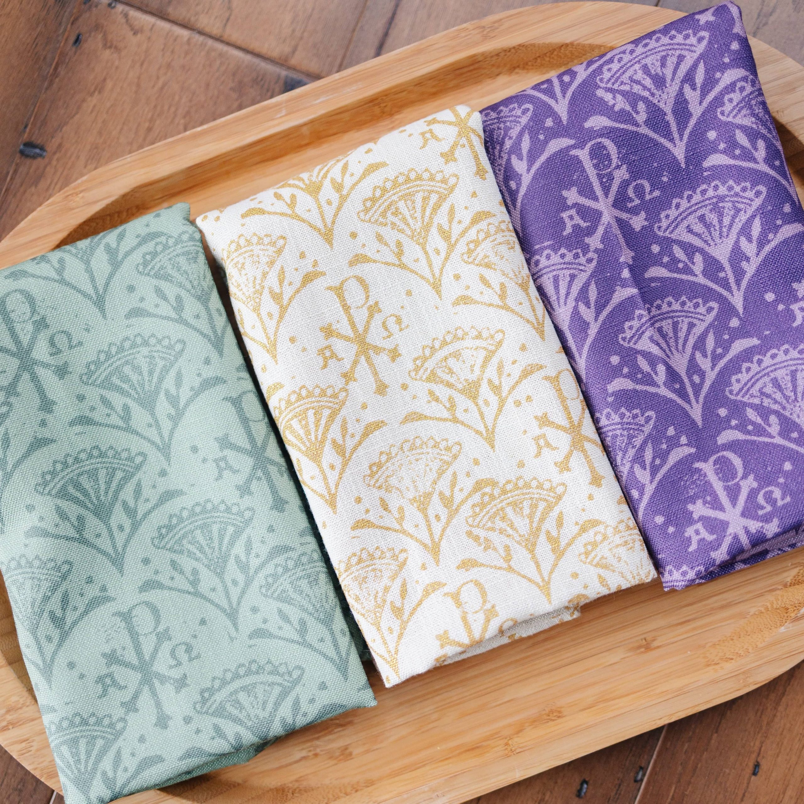 CATHOLIC LITURGICAL TABLE RUNNER - Set of Three