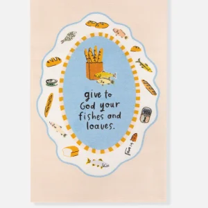 FISHES AND LOAVES TEA TOWEL Linen