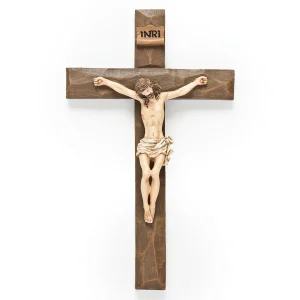 BEVELED WALL CRUCIFIX With Traditional Corpus 11-1/2" #40106