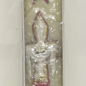 CIRIO CANDLE WITH CROSS, ALPHA AND OMEGA With Sacred Heart Size 12" x2"