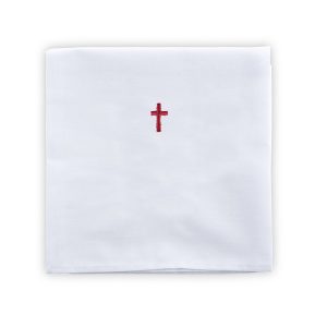 ALTAR LINEN CORPORAL With Red Cross 100% Cotton #4C