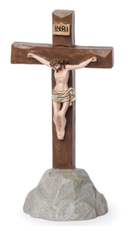 CRUCIFIX ON A ROCK BASE KEEPSAKE #21449