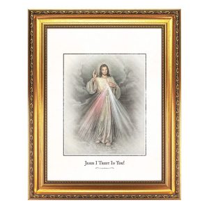DIVINE MERCY Engraved Framed Art #131E-123EN