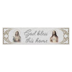 SACRED HEART AND IMMACULATE HEART OF MARY Blessing Home Plaque #2636-192