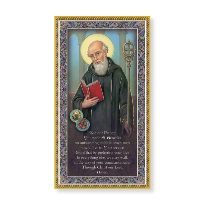 SAINT BENEDICT PLAQUE WITH PRAYER #E59-645