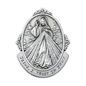 AUTO VISOR CLIP Divine Mercy Jesus I Trust In You #V-5123