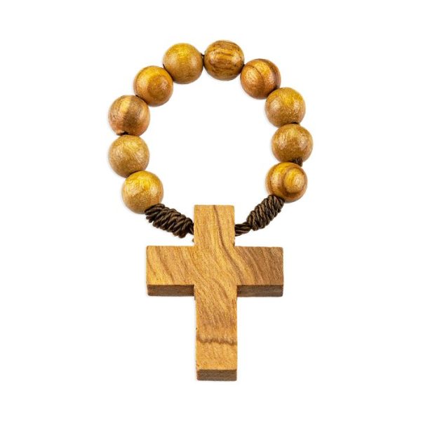 OLIVE WOOD ROSARY RING #971