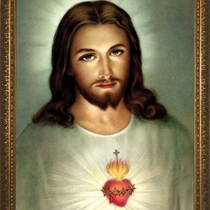 SACRED HEART OF JESUS TRADITIONAL FRAMED ART 12X10