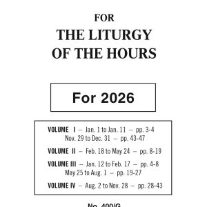 LITURGY OF THE HOURS GUIDE For 2026 No. 400/G