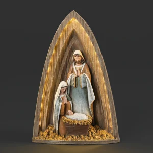 HOLY FAMILY UNDER ARCH STATUE #633504
