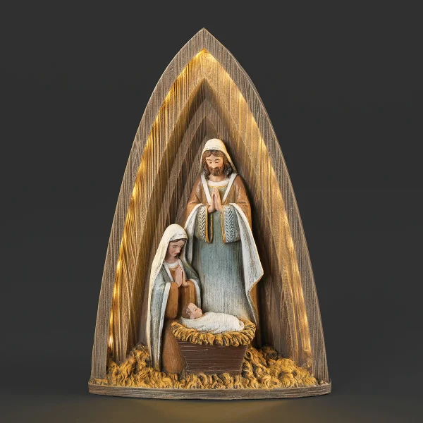 HOLY FAMILY UNDER ARCH STATUE #633504