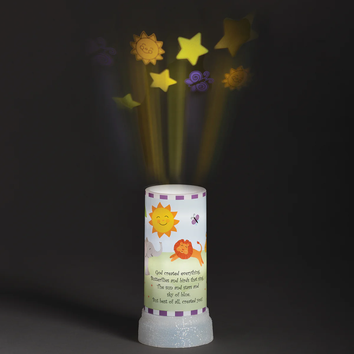 GOD CREATED EVERYTHING CANDLE PROJECTOR LIGHTS #18654