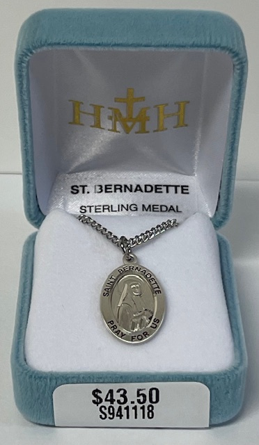 SAINT BERNADETTA STERLING SILVER MEDAL #S941118 - Image 2