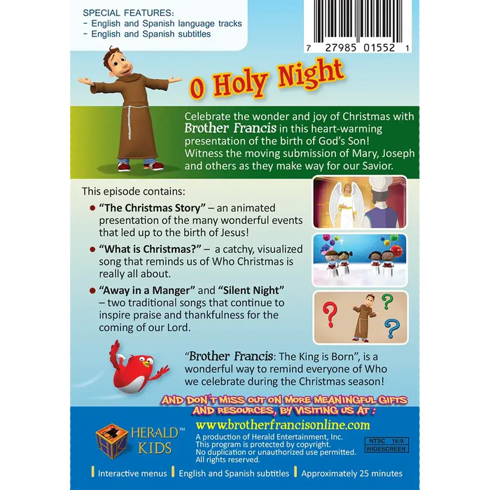 BROTHER FRANCIS: O HOLY NIGHT The King is Born DVD - Image 4