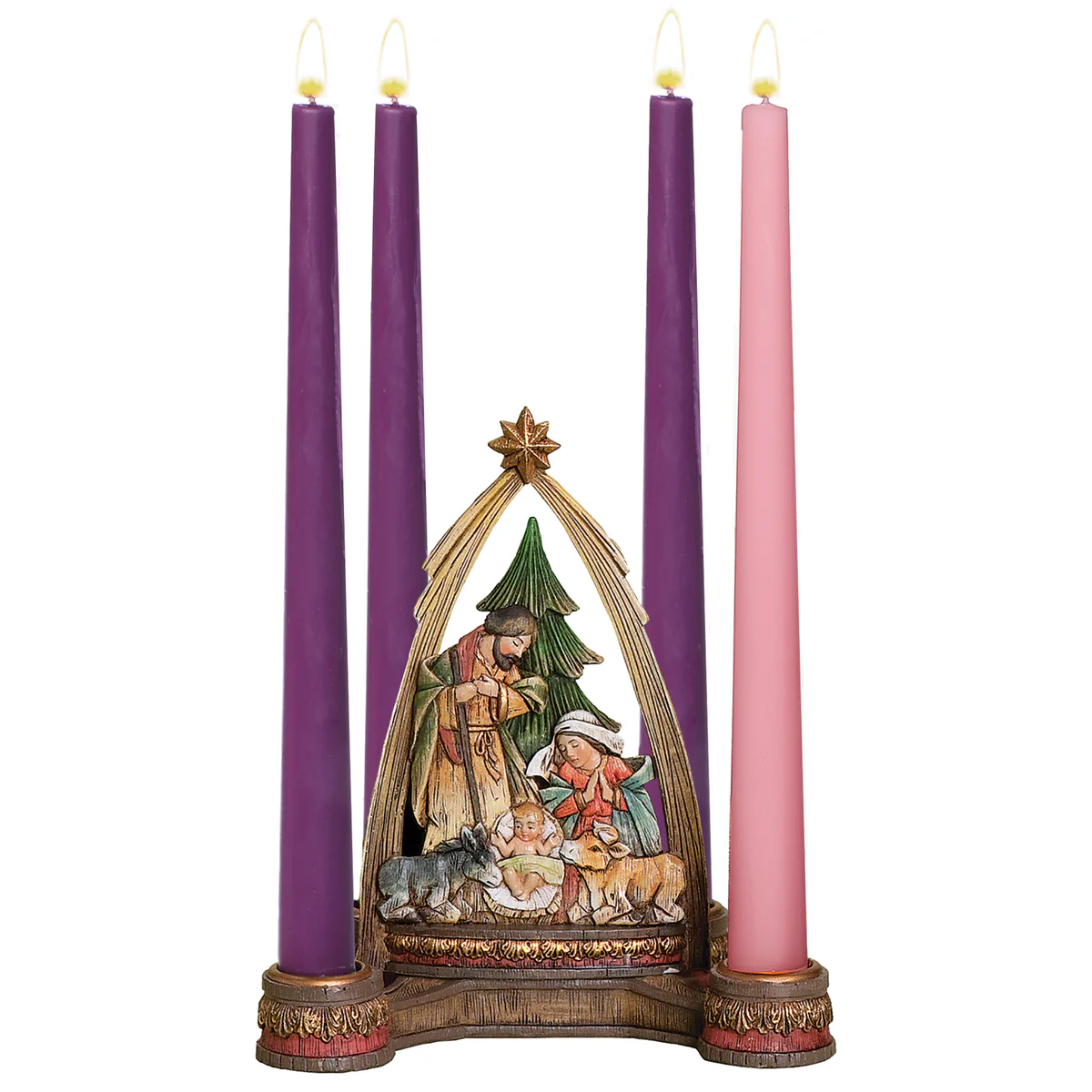 NATIVITY ADVENT CANDLE HOLDER No. 34355 - Image 2
