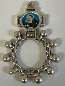 SAINT PADRE PIO ROSARY RING #15-108-PP
