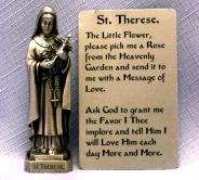 PEWTER STATUE: Saint Therese of Lisiuex.  JC-3014-E.