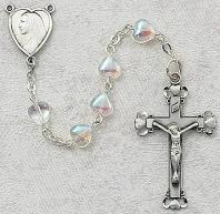 CRYSTAL HEART ROSARY. 921D/F.