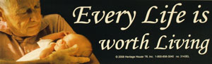 EVERY LIFE BUMPER STICKER